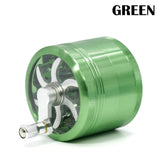 63MM aluminum alloy rocker smoke grinder Green 0 - Tophatter Daily Deals