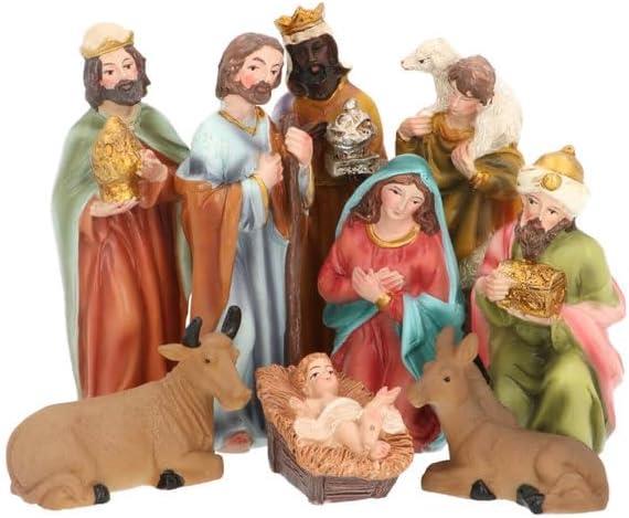 Traditional Nativity Set With 9 Detailed Figurines Nativity Set - Tophatter Daily Deals