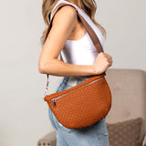 Vivienne Solid Woven Crossbody Sling Bag Handbags & Wallets - Tophatter Daily Deals