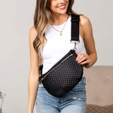 Vivienne Solid Woven Crossbody Sling Bag Handbags & Wallets - Tophatter Daily Deals