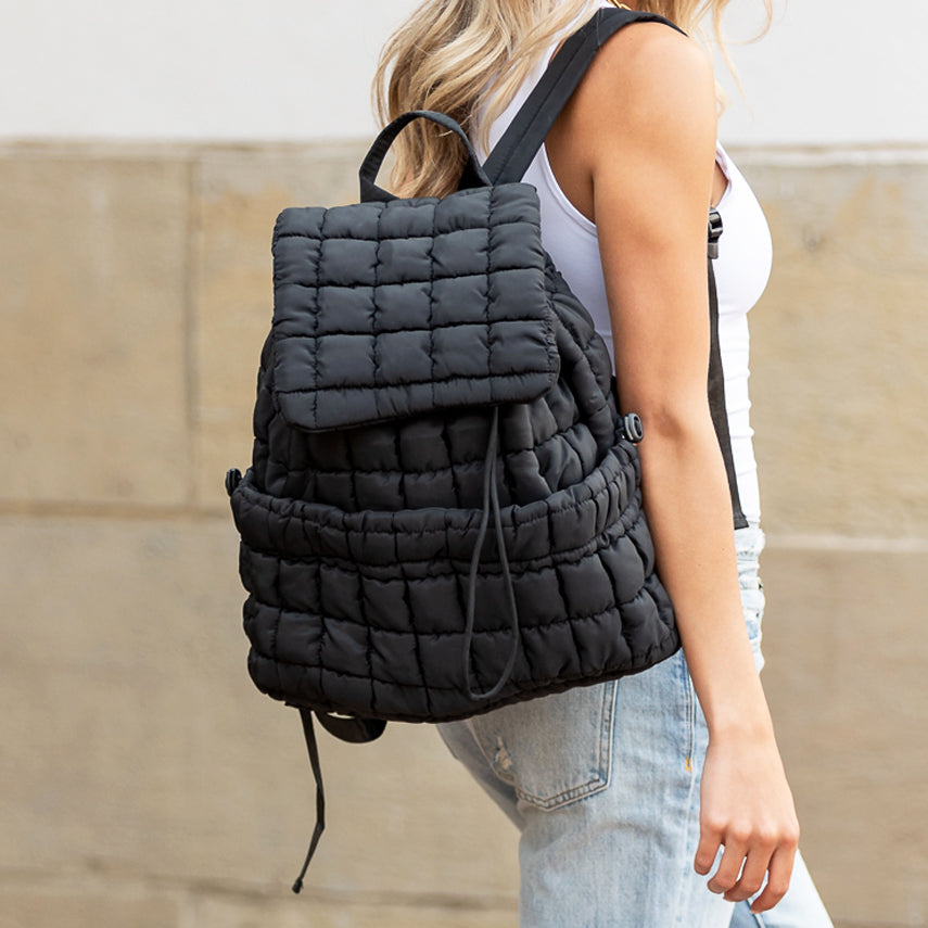 Stevie Quilted Puffer Backpack Handbags & Wallets - Tophatter Daily Deals