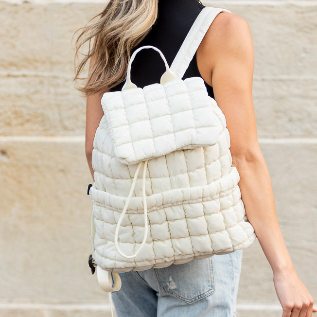Stevie Quilted Puffer Backpack Handbags & Wallets - Tophatter Daily Deals