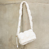Brinley Foldover Quilted Puffer Crossbody Almond Handbags & Wallets - Tophatter Daily Deals