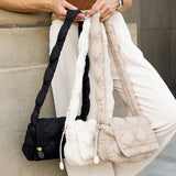Brinley Foldover Quilted Puffer Crossbody Handbags & Wallets - Tophatter Daily Deals