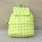 Stevie Quilted Puffer Backpack Citrine Handbags & Wallets - Tophatter Daily Deals