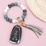 Silicone Monochromatic Key Ring Bracelet Grays Bracelets - Tophatter Daily Deals