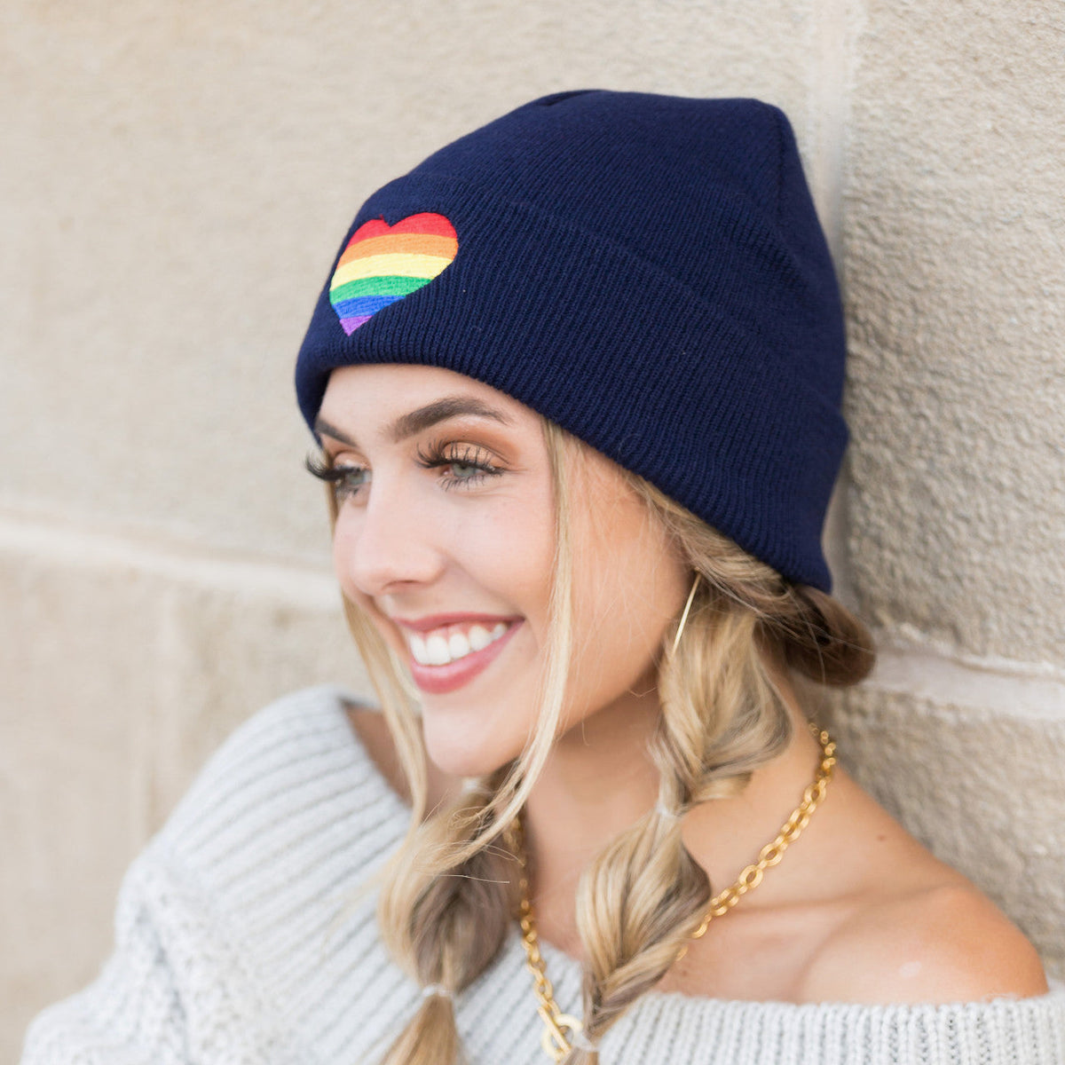 Pride Boyfriend Beanie Navy Hats - Tophatter Daily Deals