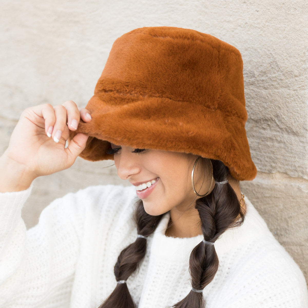 Plush Fur Bucket Hat Hats - Tophatter Daily Deals
