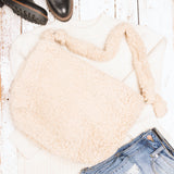 Boucle Sherpa Messenger Bag Beige Handbags & Wallets - Tophatter Daily Deals