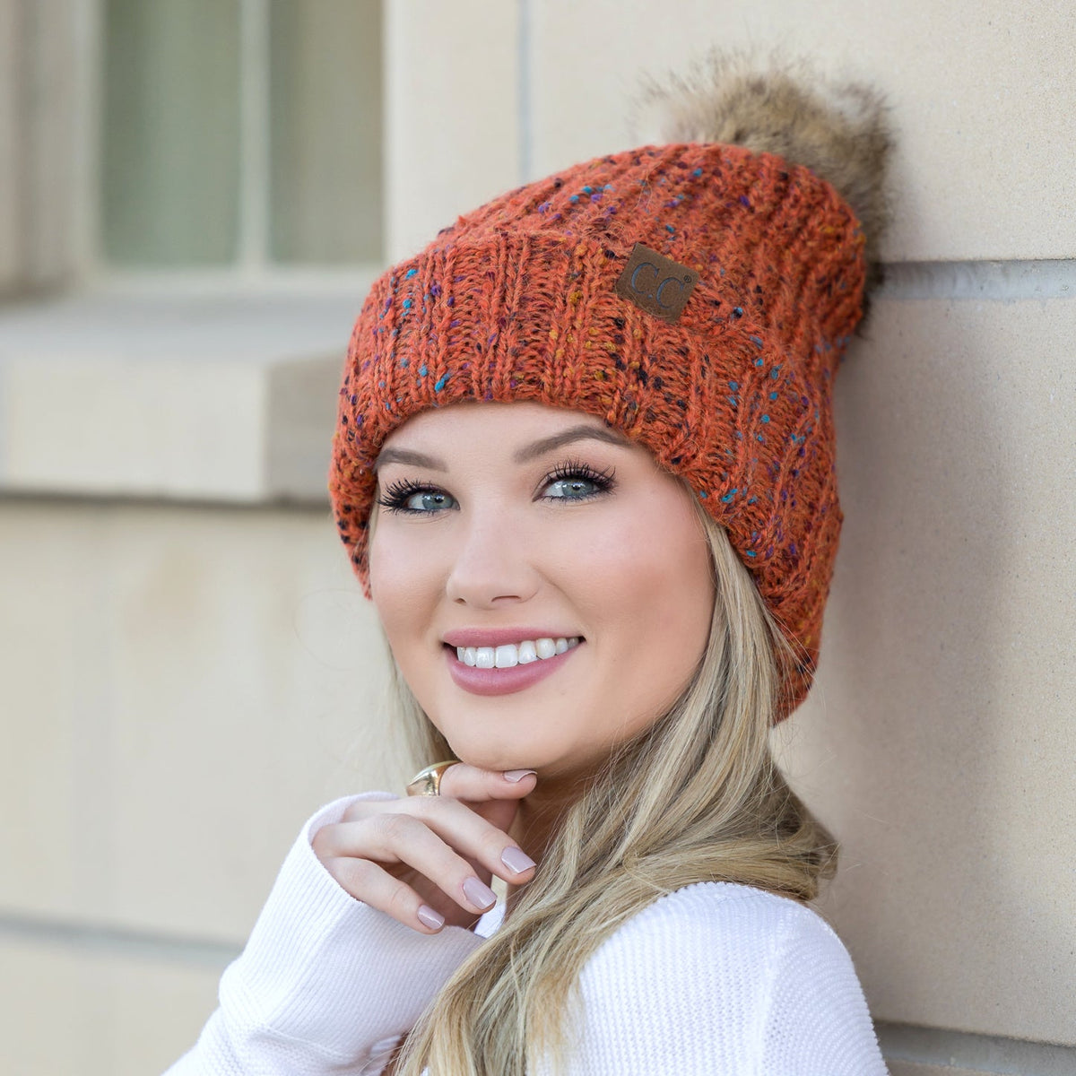 C.C® Confetti Pom Beanie Hats - Tophatter Daily Deals