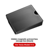 Applicable To Model3Y Central Control Armrest Storage Box Black 0 - Tophatter Daily Deals