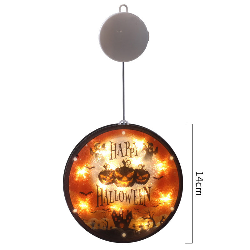 Halloween LED Lantern 160mm PVC Decor, IP44 Spooky Glow 9 Style 3D Changing Face Moving Picture Frame - Tophatter Daily Deals