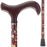 Dark Floral Derby Cane: Adjustable Carbon Fiber Superlite Carbon Fiber Walking Canes - Tophatter Daily Deals