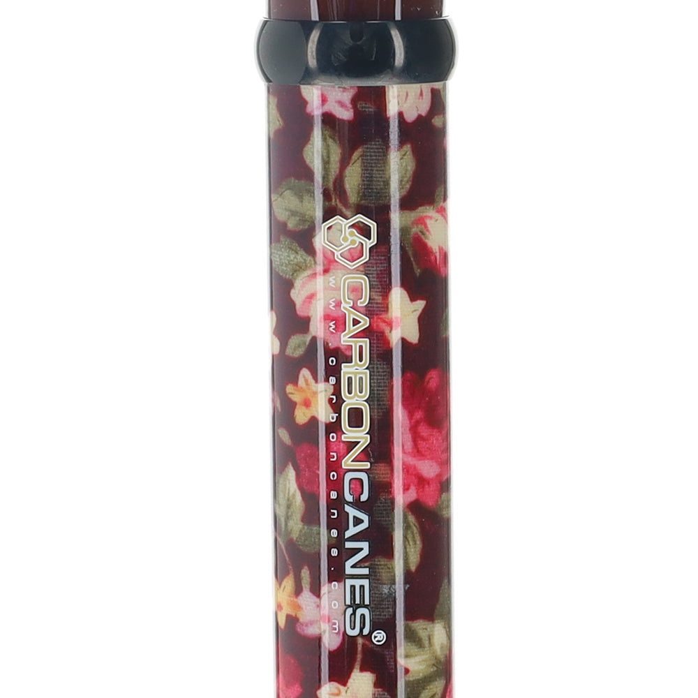Dark Floral Derby Cane: Adjustable Carbon Fiber Superlite Carbon Fiber Walking Canes - Tophatter Daily Deals