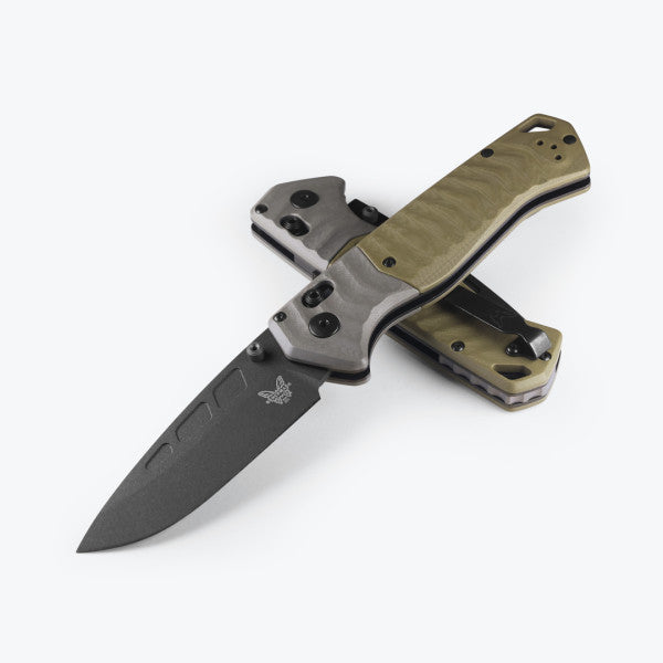 Benchmade PSK - AXIS Assist - Gray & OD Green G10 Handle - CPM-Magnacut Blade - 593BK Knives - Tophatter Daily Deals