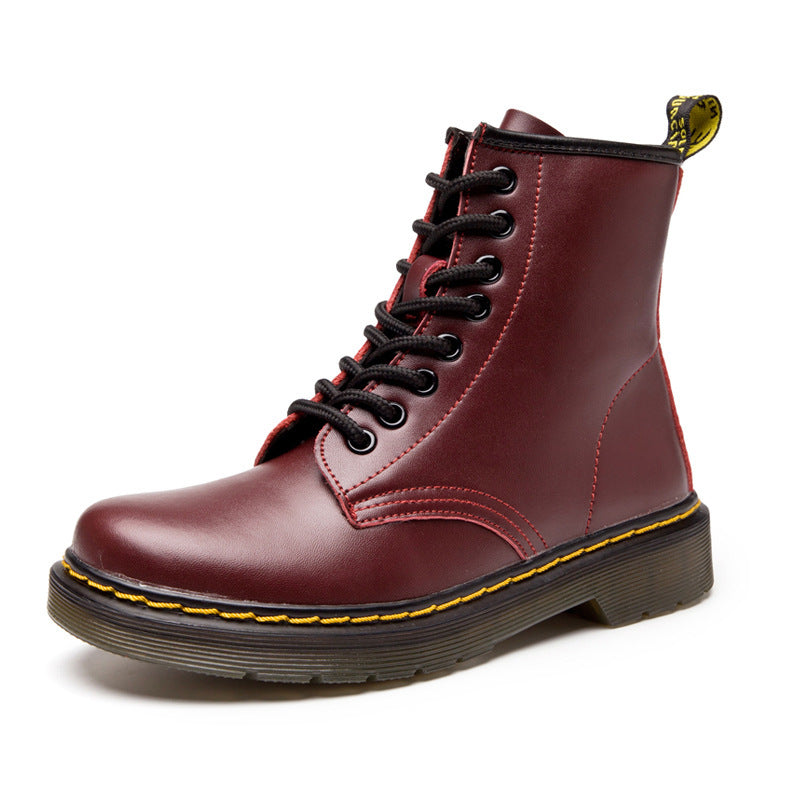 Autumn And Winter New British Martin Boots Foreign Trade Red 0 - Tophatter Daily Deals