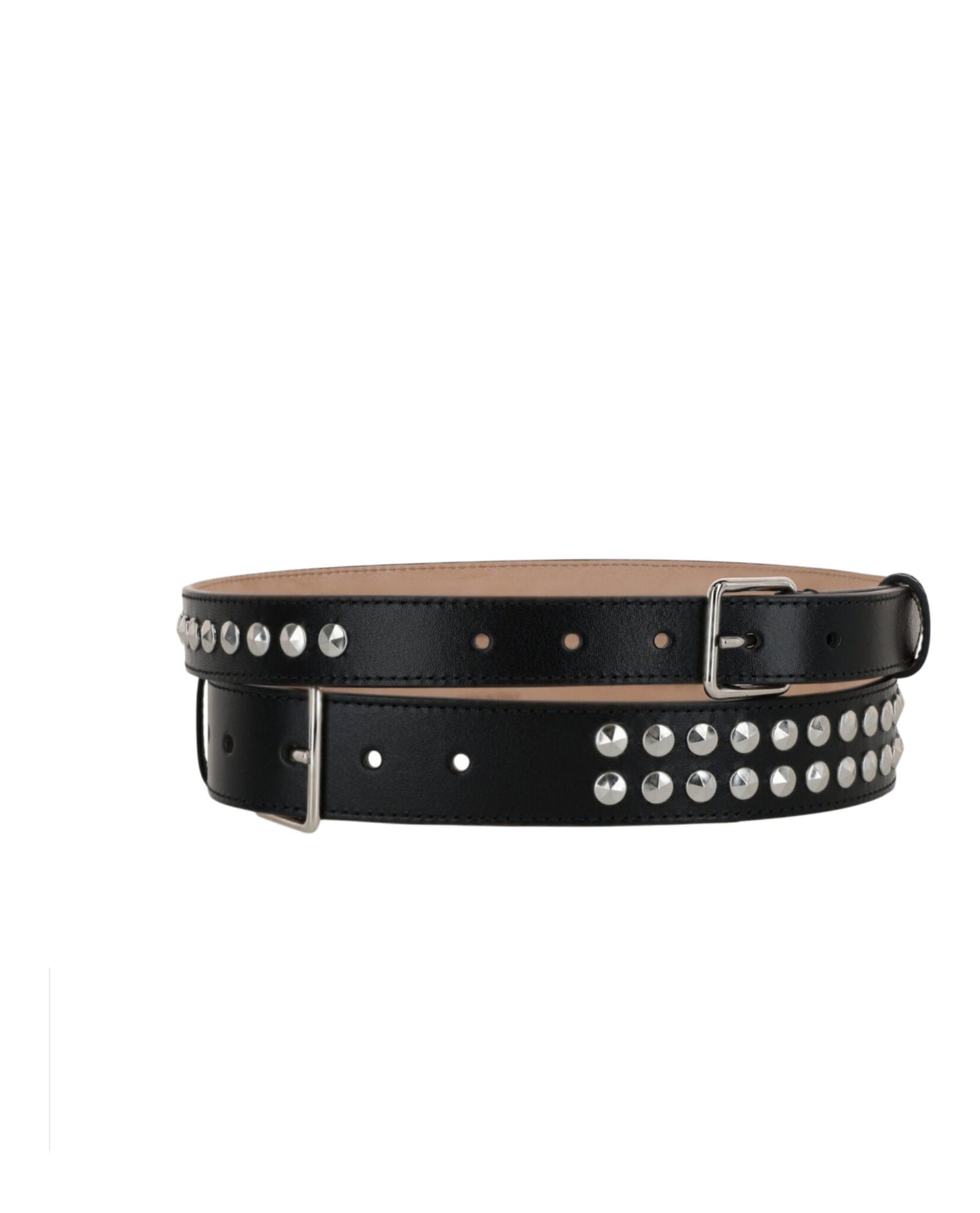 Alexander McQueen Studded Double Belt Black Belts - Tophatter Daily Deals