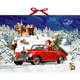 Santa Road Trip Advent Calendar | Father Christmas in Car with 24 Glittery Doors - 52x38cm Advent Calendar - Tophatter Daily Deals