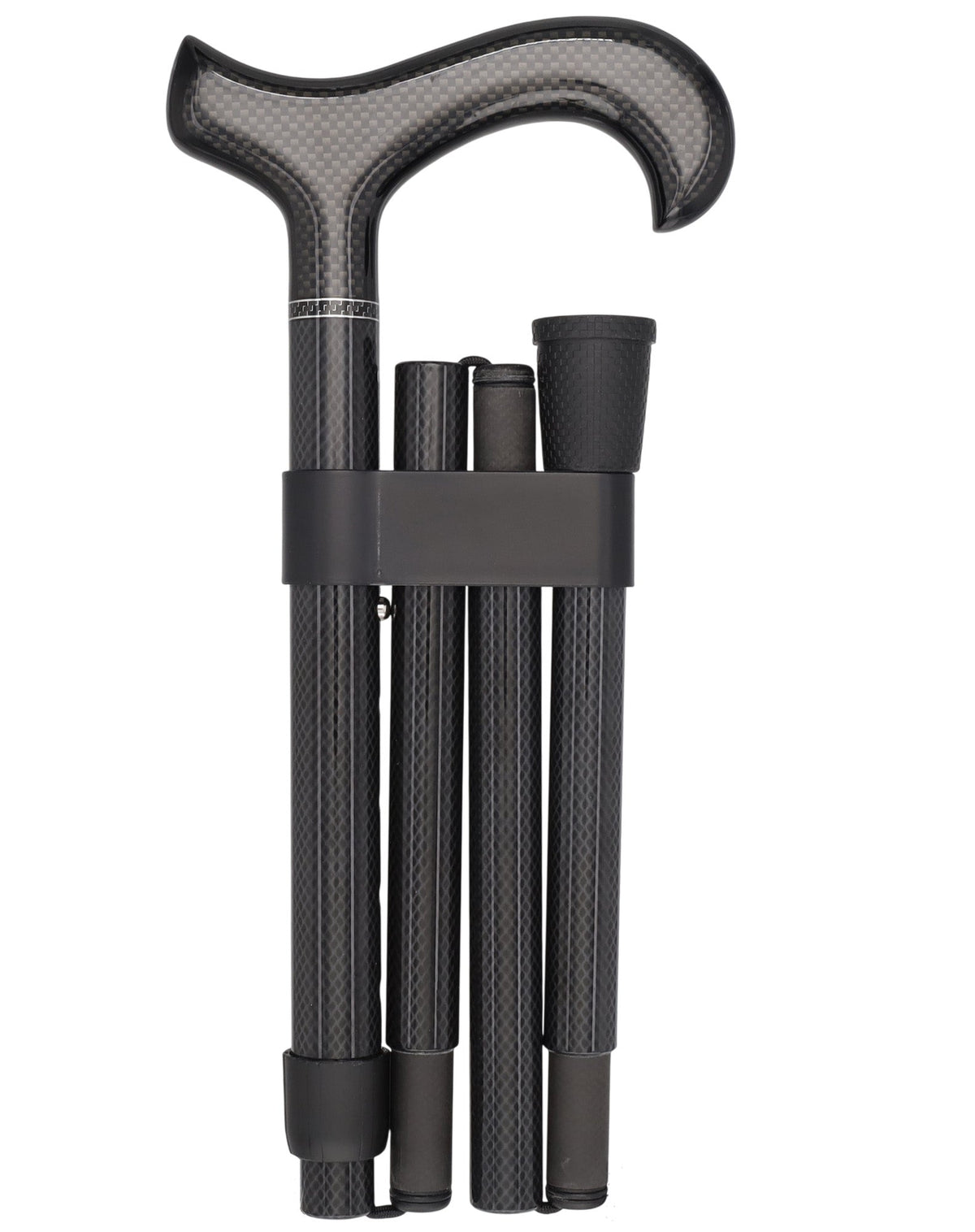Lightweight Mesh Carbon Fiber Cane - Foldable & Adjust Superlite Carbon Fiber Walking Canes - Tophatter Daily Deals