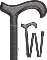 Lightweight Mesh Carbon Fiber Cane - Foldable & Adjust Superlite Carbon Fiber Walking Canes - Tophatter Daily Deals