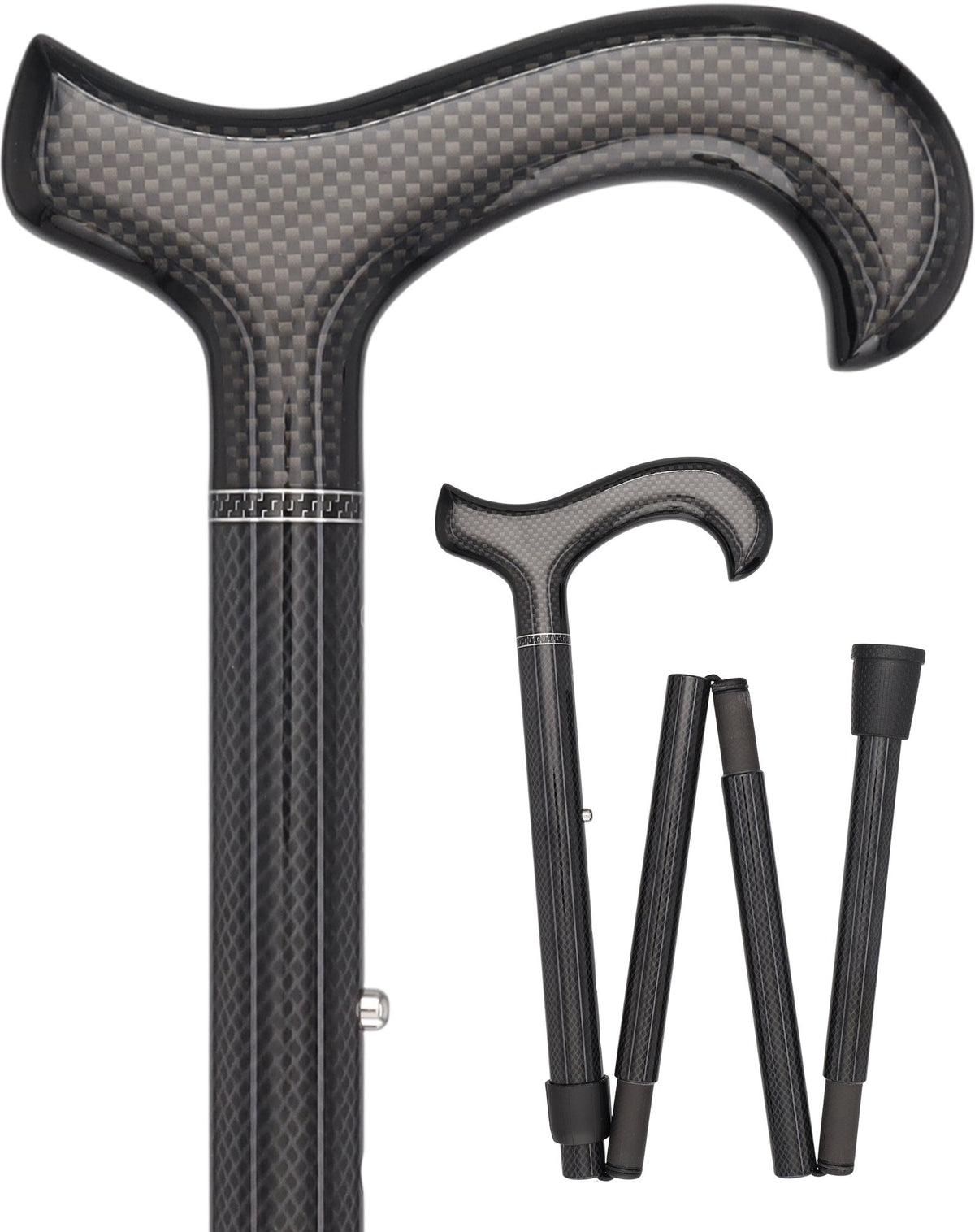 Lightweight Mesh Carbon Fiber Cane - Foldable & Adjust Superlite Carbon Fiber Walking Canes - Tophatter Daily Deals