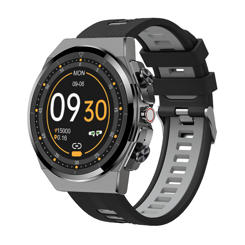 2-in-1 Bluetooth Talking Heart Rate Monitoring Smartwatch Black Dual Color Tape 0 - Tophatter Daily Deals