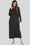 Zip Front Hooded Night Dress with Pockets Black Sleep Dresses Apparel & Accessories Fast Shipping Free Shipping H#Y HOT DEALS HOME PAGE Lingerie Sleepwear Loungewear New Deals sexy lingerie Ship From Overseas Ship from USA Sleep Sleep Dresses sleepwear Sleepwear & Loungewear USA USA STOCK women lingerie Women's Fashion - Tophatter Daily Deals And Savings