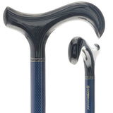 Carbon Fiber Blue Mesh Derby: Adjustable Walking Cane Superlite Carbon Fiber Walking Canes - Tophatter Daily Deals