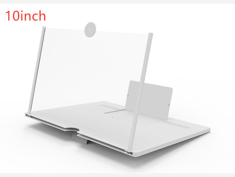 3D Screen Magnifier Signal Booster Mobile Screen Lightweight Foldable Magnifying Glass White 10inch 0 - Tophatter Daily Deals