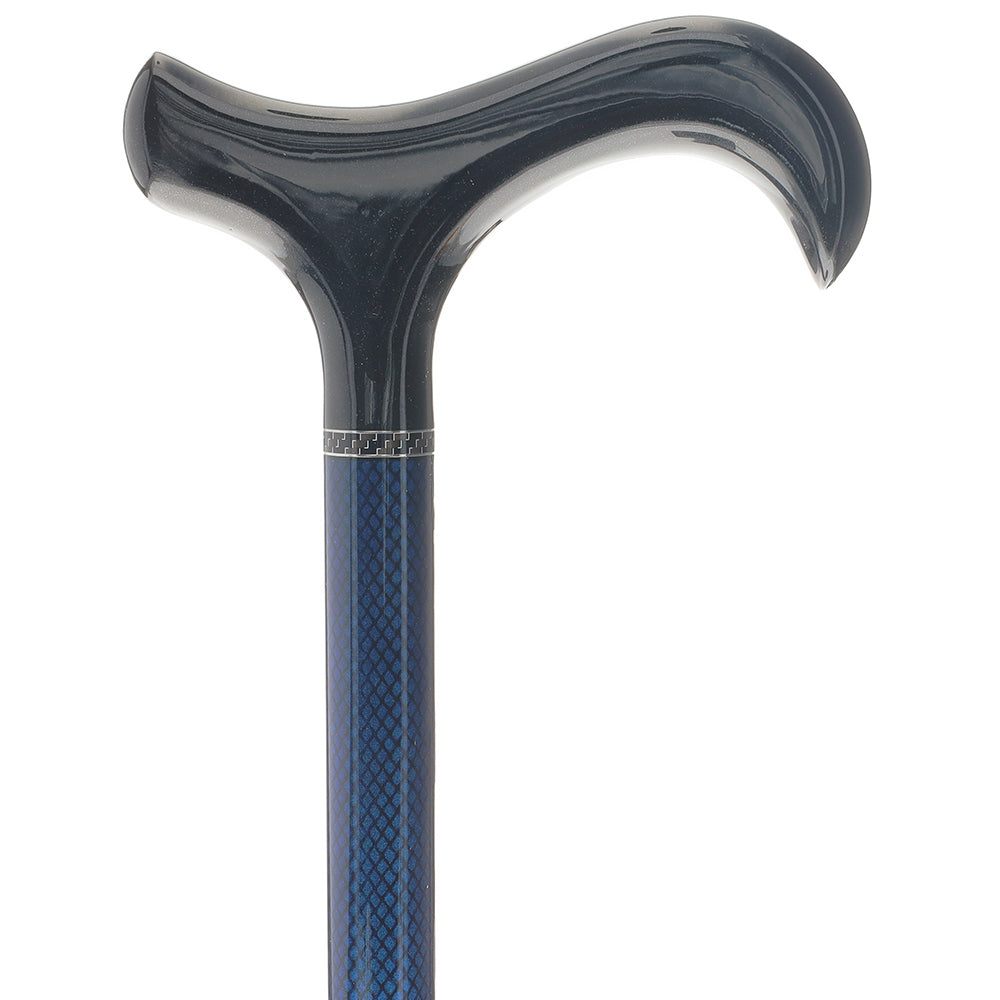 Carbon Fiber Blue Mesh Derby: Adjustable Walking Cane Superlite Carbon Fiber Walking Canes - Tophatter Daily Deals
