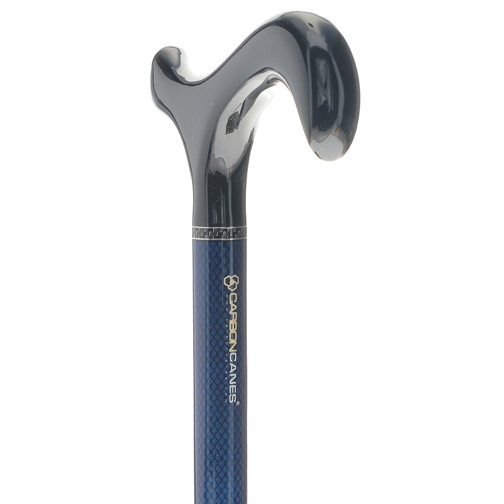 Carbon Fiber Blue Mesh Derby: Adjustable Walking Cane Superlite Carbon Fiber Walking Canes - Tophatter Daily Deals