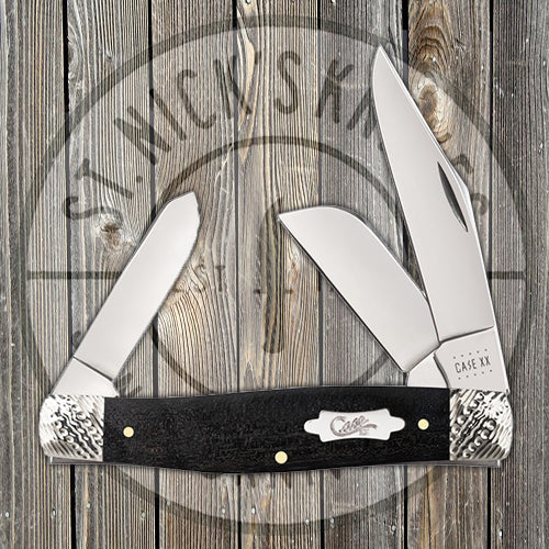 Case Large Stockman - Ebony Wood - Worked Bolsters - 59673 Traditional Knives - Tophatter Daily Deals
