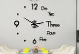 3D Wall Sticker Clock LargeBlack 0 - Tophatter Daily Deals