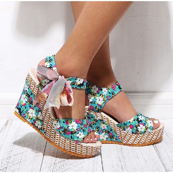Bohemian high heel sandals 0 - Tophatter Daily Deals