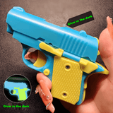 3D Printed Baby Mini M1911 Gravity Fidgets Luminous Blue - Tophatter Daily Deals