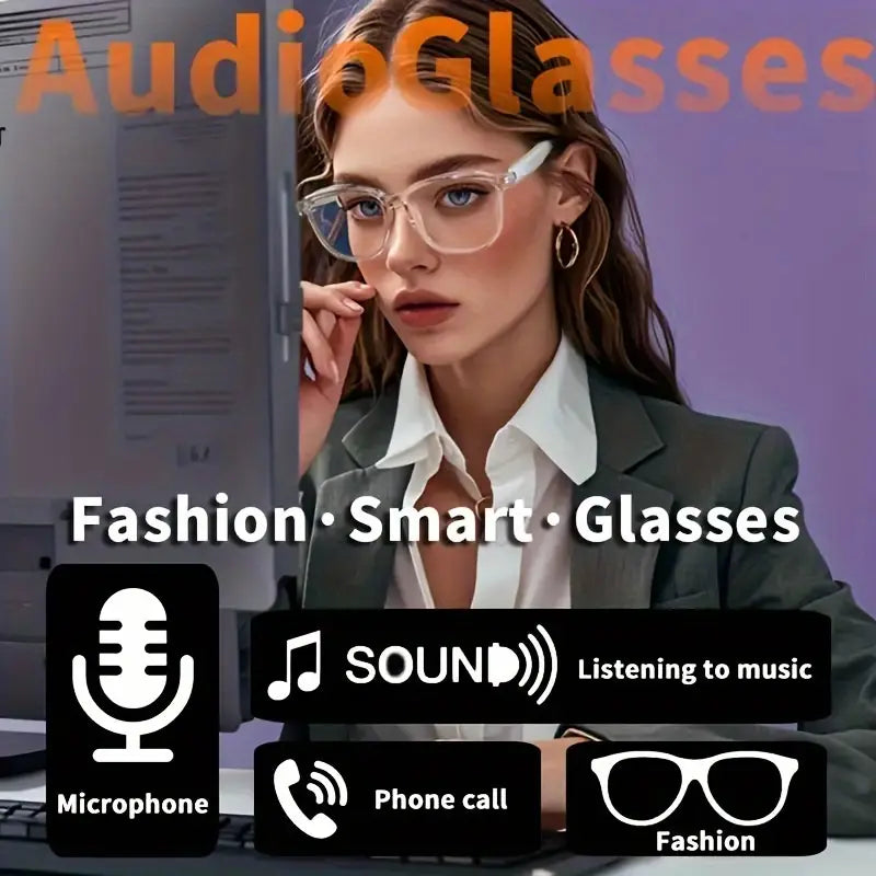 2025 Wireless Smart Glasses – Auto-Dimming, Touch Control, Hands-Free Audio Electronics - Tophatter Daily Deals