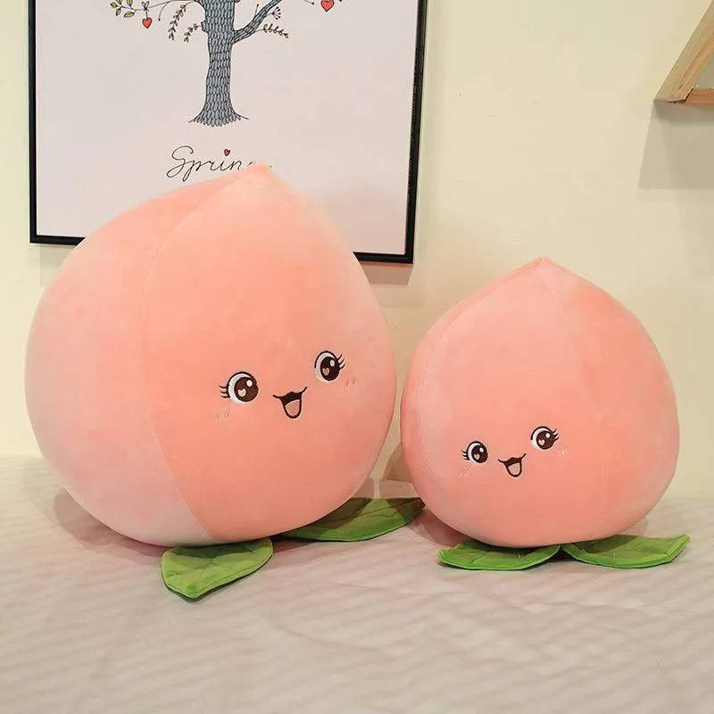 Cute Peach Fruit Pillow Stuffed Plush Toy Humidifier - Tophatter Daily Deals