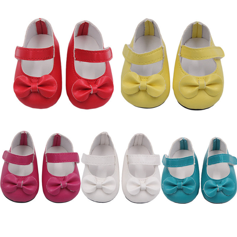 18 Inch American Girl Doll Shoes Solid Color Bow Shoes 0 - Tophatter Daily Deals