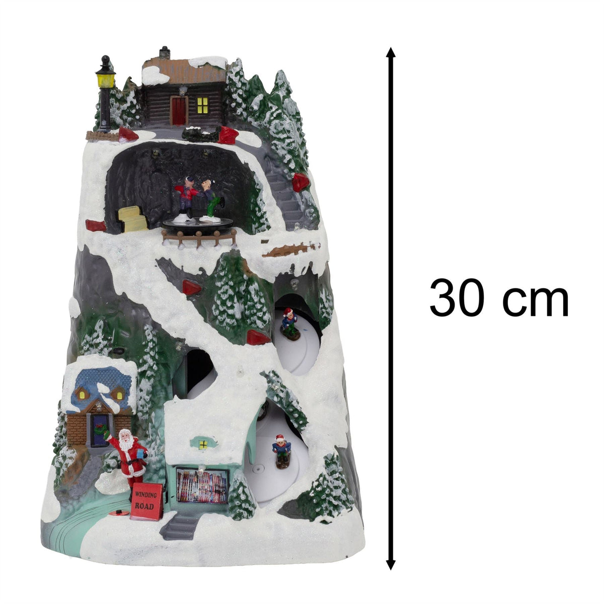LED Ski Slope | Illuminated LED Christmas Ornament with Movement - 30cm LED Light - Tophatter Daily Deals