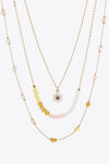 Alloy Three-Piece Necklace Set Mustard One Size Necklaces - Tophatter Daily Deals
