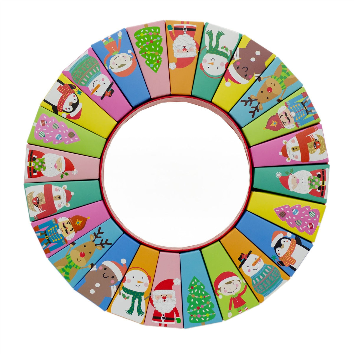 Round Fill Your Own Christmas Advent Calendar | Reusable Festive Wheel Calendar Advent Calendar - Tophatter Daily Deals