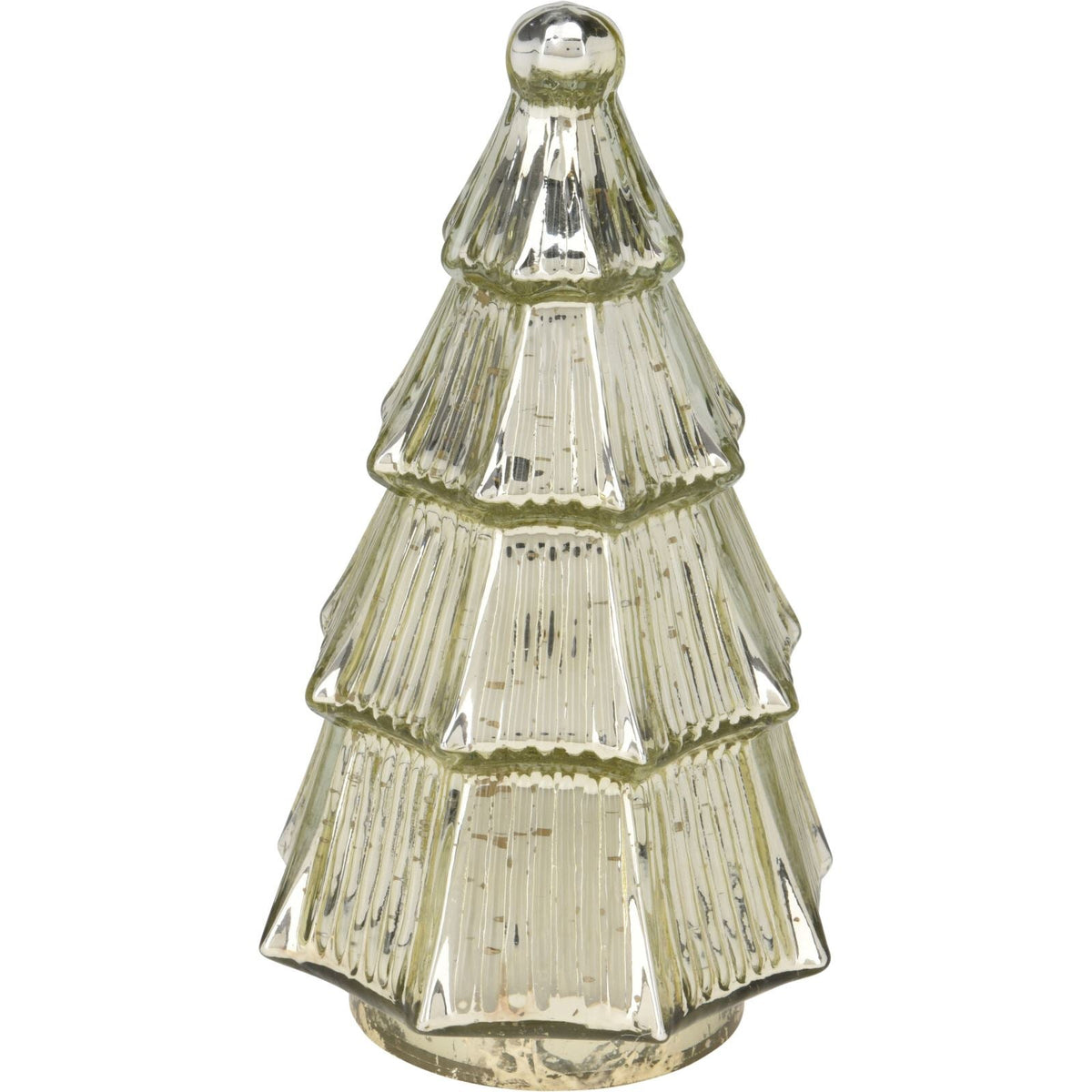 Gold Glass Christmas Tree | Freestanding Mottled Gold Tree Ornament - 20cm Ornament - Tophatter Daily Deals