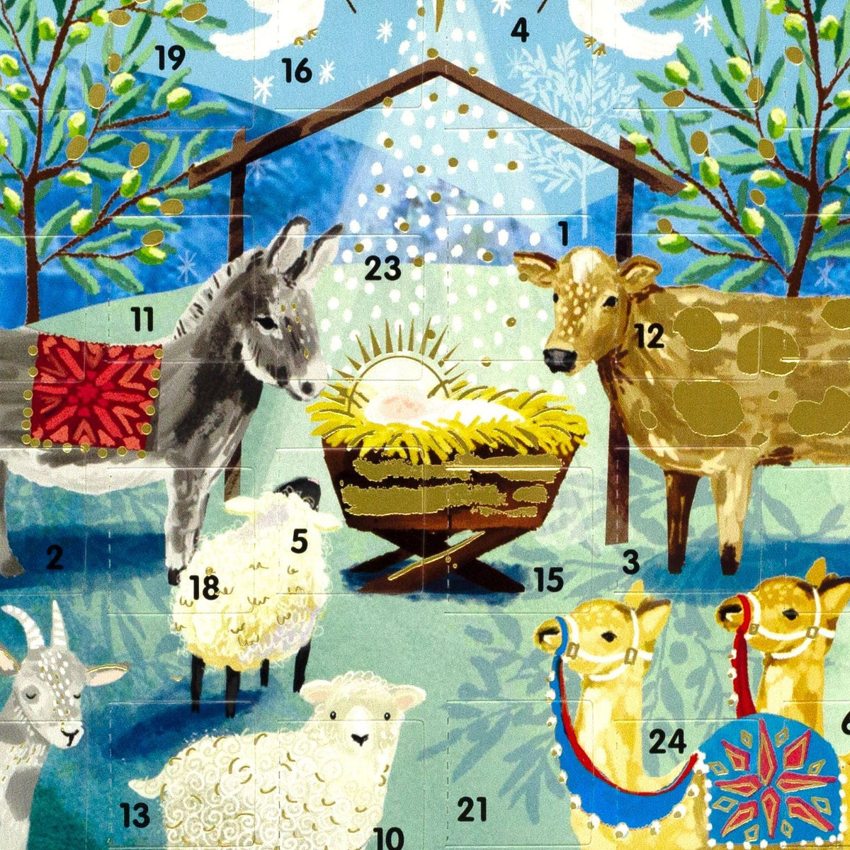 The Nativity - Christmas Advent Calendar | Advent Greetings Card & Envelope Advent Calendar - Tophatter Daily Deals