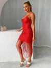 Sequin Fringe Spaghetti Strap Dress Cocktail Dresses - Tophatter Daily Deals