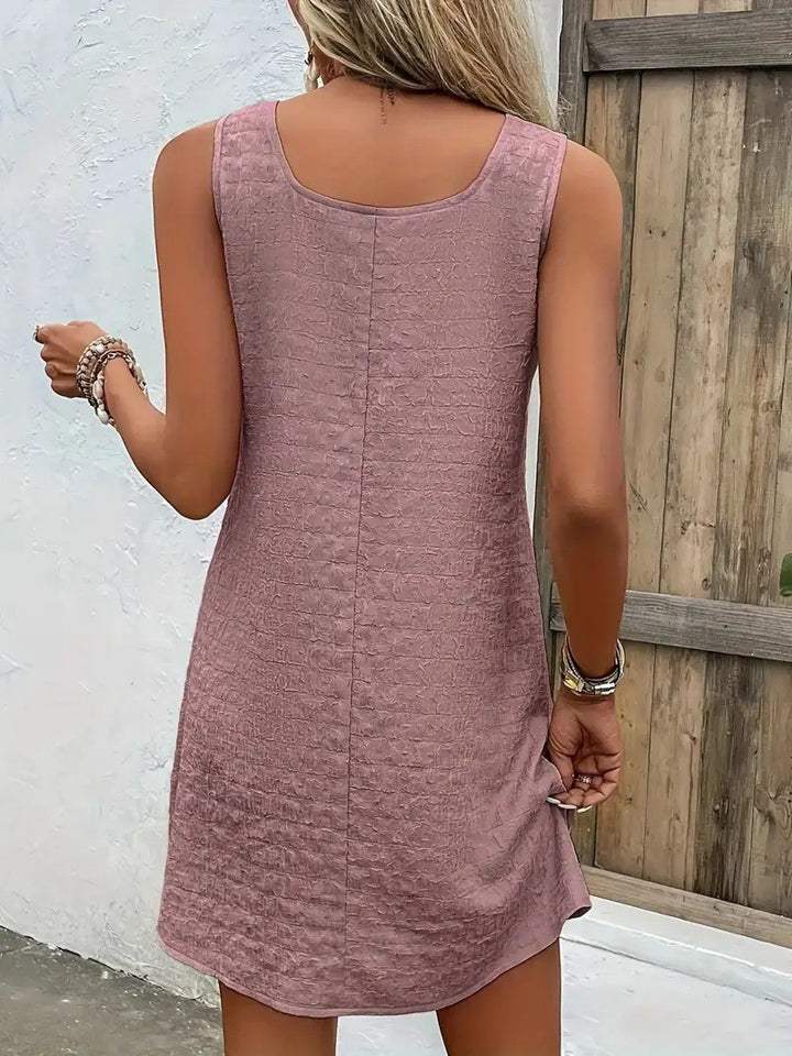 Asymmetrical Neck Sleeveless Dress Casual Dresses - Tophatter Daily Deals