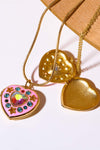 Rhinestone Decor Heart Box Pendant Necklace Necklaces - Tophatter Daily Deals