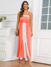 Slit Lace Detail Spaghetti Strap Dress Coral Casual Dresses - Tophatter Daily Deals