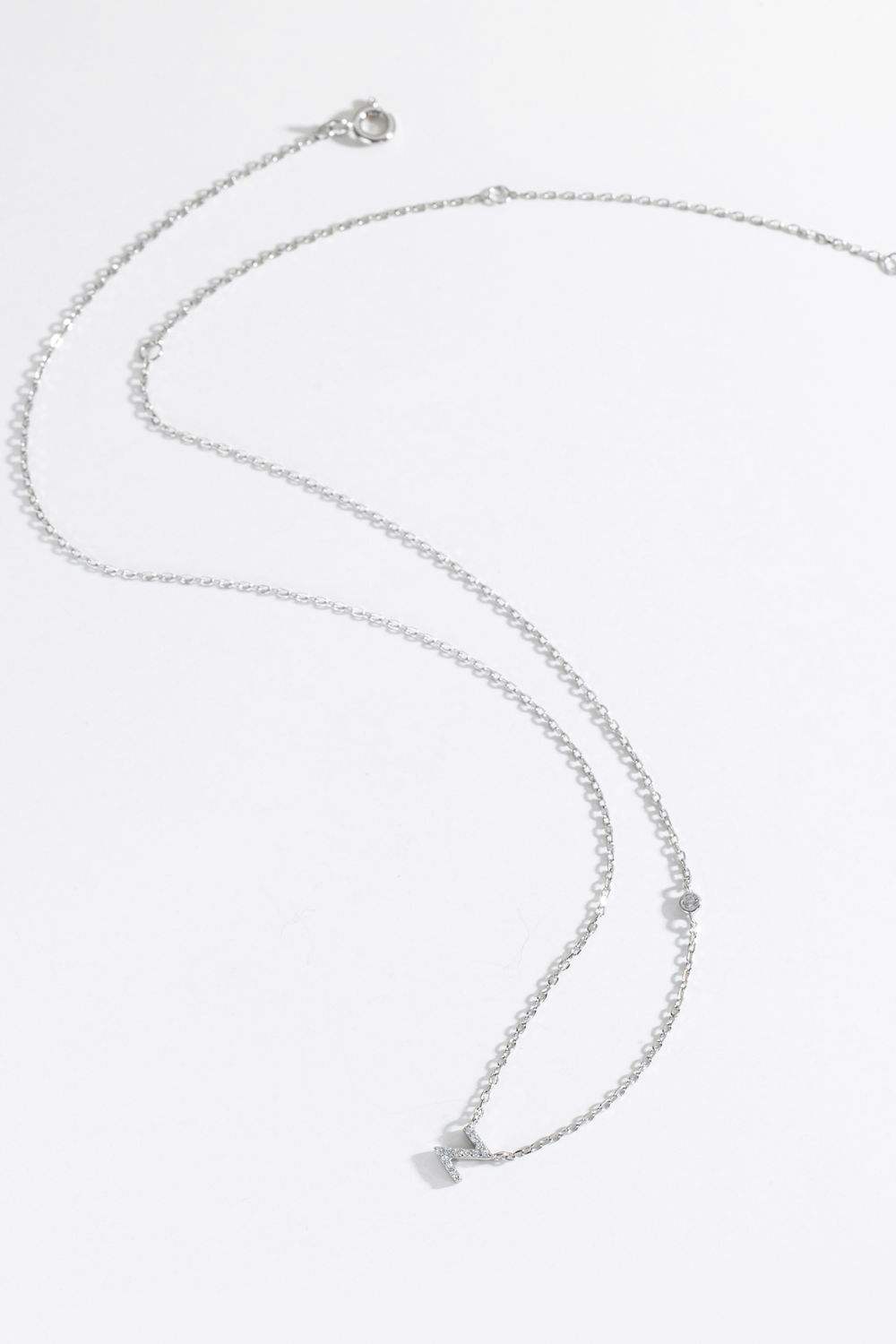 V To Z Zircon 925 Sterling Silver Necklace Necklaces - Tophatter Daily Deals
