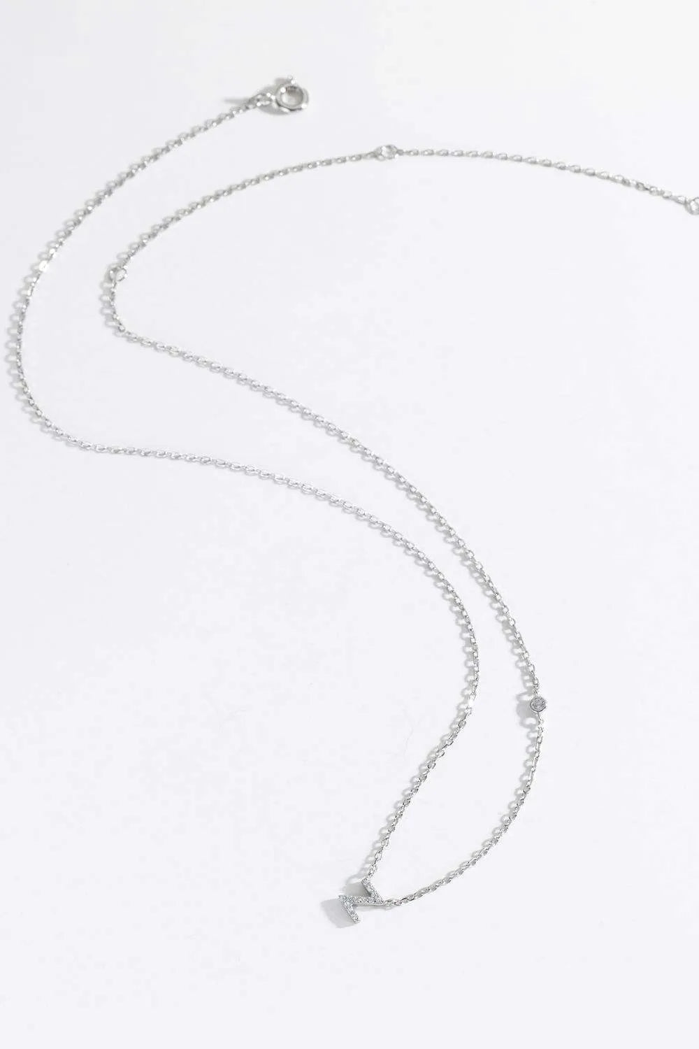 V To Z Zircon 925 Sterling Silver Necklace Necklaces - Tophatter Daily Deals