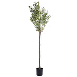5.9ft Artificial Olive Tree with Lush Olive Branches and Fruits with Black Planter Pot Garden & Patio - Tophatter Daily Deals